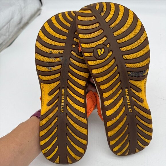 Merrell Womens Moroccan Spice Sandals Size 8 Orange Slip On Casual Cushioned - Picture 13 of 13